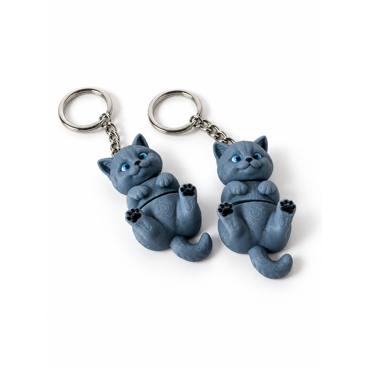 3D keychain British Shorthair cat